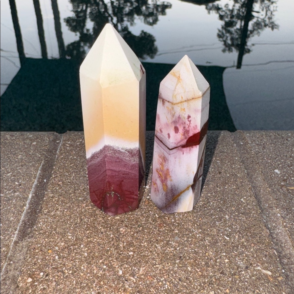 Mookaite Jasper Tower Point - Set of 2